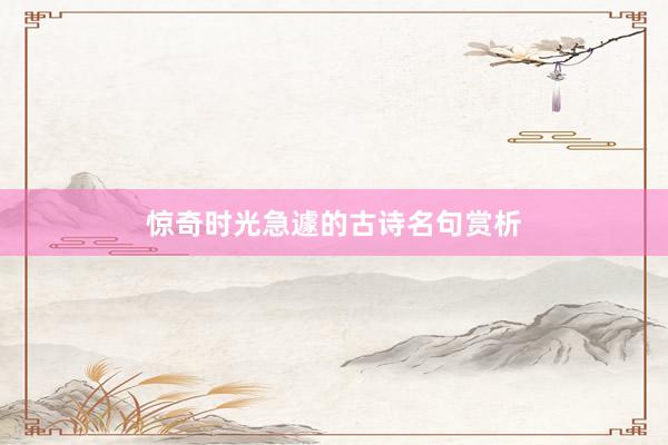 惊奇时光急遽的古诗名句赏析